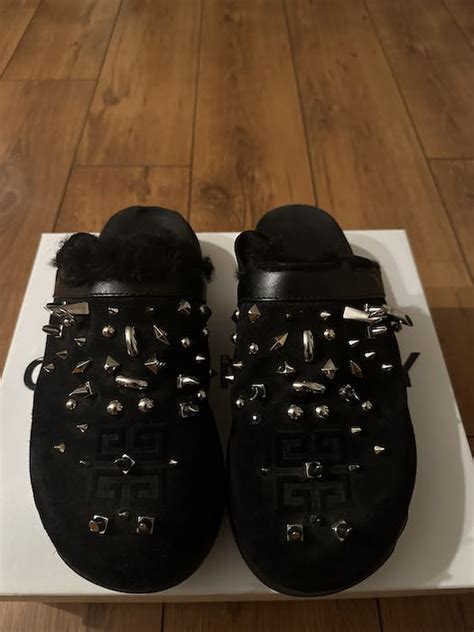 givenchy spiked clogs|Givenchy white marshmallow shoes.